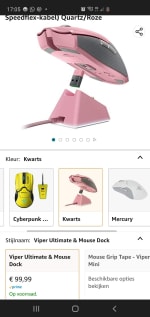 Razer Viper Ultimate - Draadloze ambidextrous Gaming Mouse met optische muisschakelaars