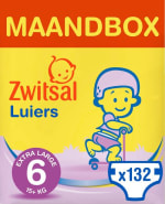 Zwitsal Luiers Extra large - Maat 6 - 132 stuks - Voordeelverpakking - Slechts €36,77