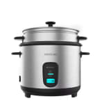 Arrocera RiceFusion 7000 Inox 700W Capacidad 1,8 Litros 10 Raciones Acero Inox y Tapa de Cristal por solo 26,01€