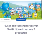 bon te verkrijgen -2 euro bij aankoop van 3 nestle baby producten
