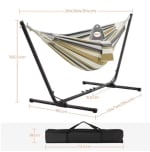 Yaheetech Hammock with Stand Set - Desert Stripe - £49.99