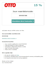 15% korting bij OTTO (1-malig)
