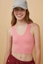 Crop top escote V seamless HI&BYE para Mujer por 2.99€