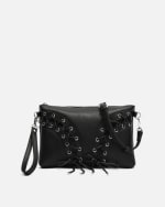 Bolso bandolera pequeño con detalles metálicos y asa de mano por 9€