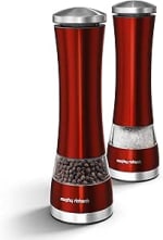 Morphy Richards Accents Electronic Salt & Pepper Mill Set (Red) – £14.99