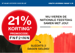 21% korting met deze code bij Farmaline