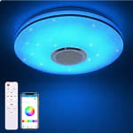 Lámpara regulable 36W altavoz Bluetooth con mando a distancia y App 3000 K-6500 K por 22,48€
