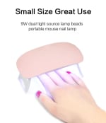 XZMUV-minisecador de uñas portátil, lámpara de manicura de 6 LED por 2,63€