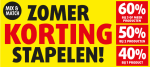 Tot 60% stapelkorting op geselecteerde producten