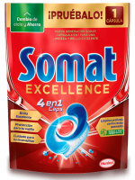 Muestra gratis Capsulas lavavajillas Somat Excellence 4 en 1