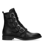 Zwarte biker boots met gespen voor €70