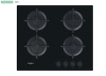 Whirlpool GOB 616/NB hobs Negro Integrado 59cm Encimera de gas 4 zona(s), para gas natural G20 por 139€