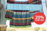 20% korting op strandlakens bij Smulders textiel