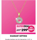 Gouden ketting met 46 diamanten voor 199,99 bij Lucardi