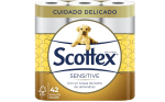 Scottex Papel Higiénico Sensitive 42 rollos con 3 capas cuidado delicado gracias al toque de leche de almendras (7 packs de 6 rollos) por 16,05€