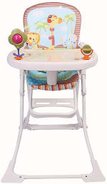16% descuento Star Ibaby - Trona de bebés con juguetes Pretty - Doble bandeja, reposapies regulable por 52,99€
