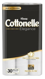 Papel higiénico Kleenex Elegance Cottonelle 30 rol por $169 | Descuento Bodega Aurrera