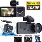 Cámara de Tablero para Coche 1080P 3 Canales Frontal por 18,49€ (cuenta nueva por 11,09€)