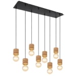 Globo ANGELINE Hanger Zwart, 8-lichts voor €52,99 bij de Praxis