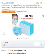 Pack de 100 mascarillas