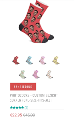 Sokken met je eigen foto erop nu voor €22,95!