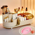 Rangement Maquillage Rotatif et Compartiments 2 en 1 JVISION à 23,98€