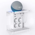 Enchufe USB Pared, AONOKA Ladron Enchufe Multiple con 4 USB (2.4A) y 4 Tomas de CA por 17,39€