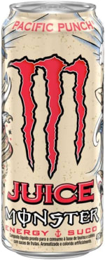 Energético da Monster, sabor Pacific Punch com 10 uni de 473ml - R$ 76,41