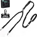 Correa doble para perros con dispensador de bolsas