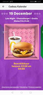 Cheeseburger + gratis kleine fris voor 1,50 euro
