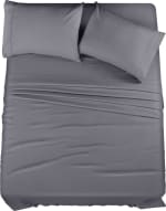 Utopia Bedding Juego de Sábanas 4 Piezas - Microfibra Cepillada Gris por 21,49€