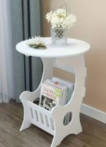 Mesa de noche multifuncional con almacenamiento de libros y revistas por 3,77€