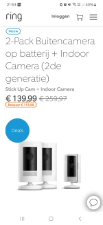 Nooit geziene hoge korting op Ring camera's