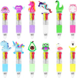12 bolígrafos retráctiles multicolores de dibujos animados por 8,62€