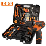 Kit De Herramientas Con Taladro Eléctrico Inalámbrico 120pz