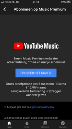 3 maanden gratis youtube music premium