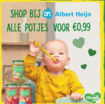 Olvarit potjes nu voor maar 0,99 cent bij de Albert Heijn