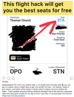 "Lifehack" Ryanair beste plekken gratis