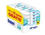 Toallitas Dodot Pure Aqua para Bebé 99% Agua 100% Fibras de Origen Vegetal 864 Toallitas por 24,37€