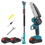 Motosierra eléctrica de poste telescópico inalámbrica con 2 baterías por 50,99€