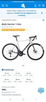 Bulls Harrier Disc 1 racefiets bij Mantel