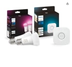 Philips Hue bombilla LED Inteligente White y color ambiance E27 2 Pack 800lm incluso Hue Bridge por 69.9€