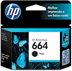 Cartucho HP 664 Preto Original - R$35,90
