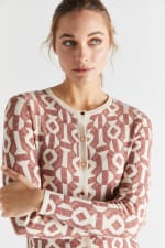 Chaqueta punto estampado por 29,99€