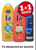 Fa deodorant of douche 1+1 gratis