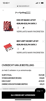 40% korting bij 2 of meer Sale producten bij Maccosmetics