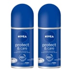 Kit de Desodorante Nivea Roll-On Protect & Care 2 unidades - R$ 13,59