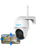 Reolink 4MP 360 PTZ Camera WiFi, Detectie personen/voertuigen, Batterij camera, Starlight Nachtzicht, Timelapse, 2-weg audio, Argus PT-4MP