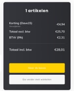 15% korting met de code voor Biceppapa