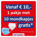10 mondkapjes Gratis bij aankoop vanaf €10